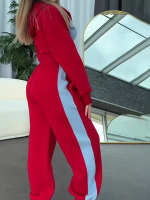 tracksuit featuring color-block in Black with 100% polyester Care instructions: Machine wash cold texture