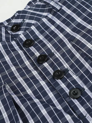 Men's Wide Leg Plaid Button-front Pants option 5