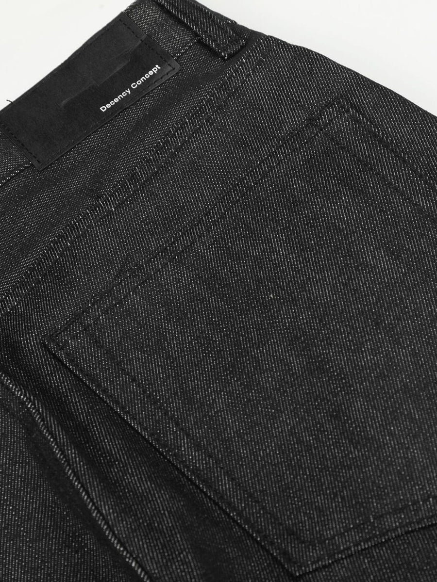 flare jeans in Dark Navy with button closure and full-length