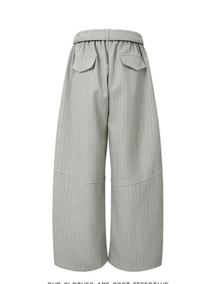 Sage wide-leg pants with full-length and button