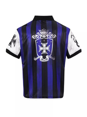 Men's Striped Soccer Jersey T-shirt in Royal Blue