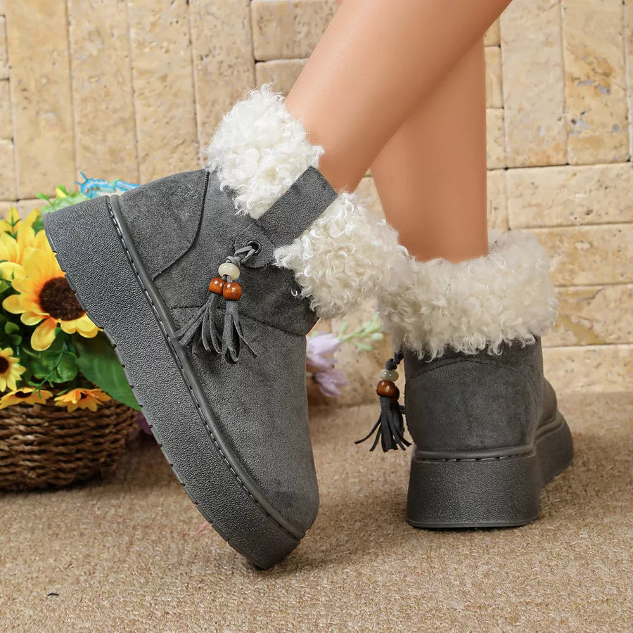 boots in slate gray