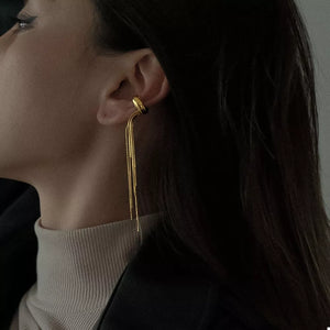 18K Gold-Plated,Stainless Steel Care instructions: Avoid wearing during exercise earrings in Gold with straight silhouette