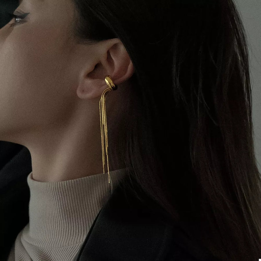 18K Gold-Plated,Stainless Steel Care instructions: Avoid wearing during exercise earrings in Gold with straight silhouette