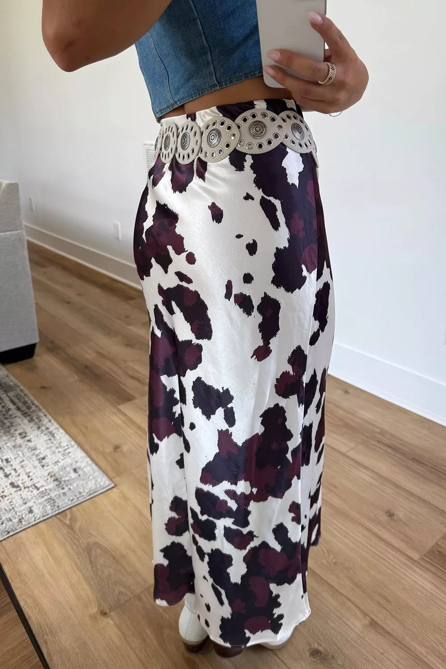 ivory midi skirt with midi and side-zip