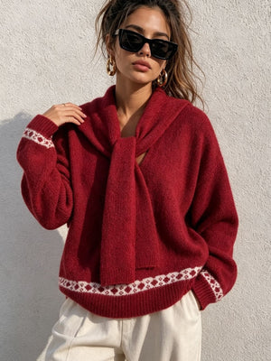 Red pullover sweater