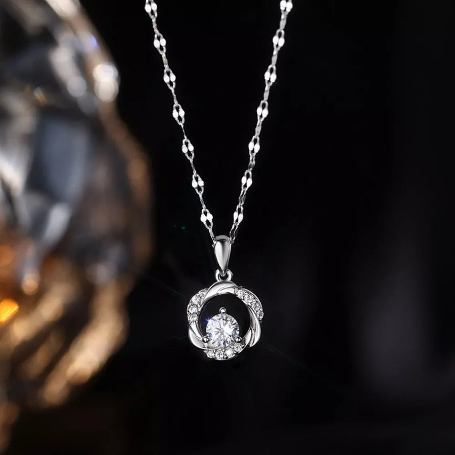 necklace in Silver with pendant and choker length