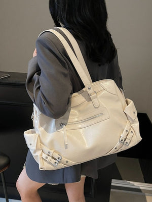 Burgundy handbag