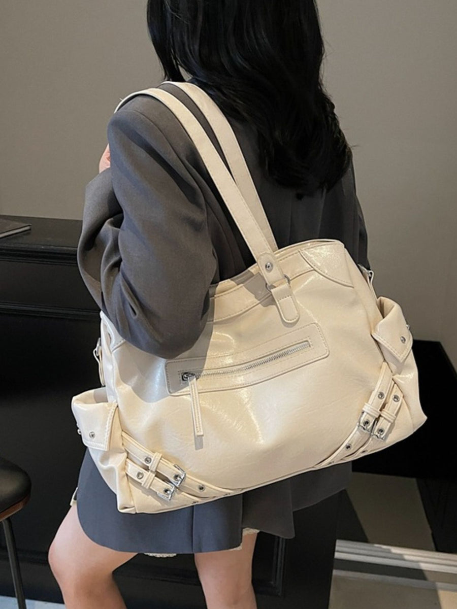 Burgundy handbag