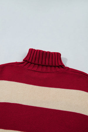 pullover sweater featuring striped in cream with 55% acrylic, 45% cotton Care instructions: Machine wash cold texture