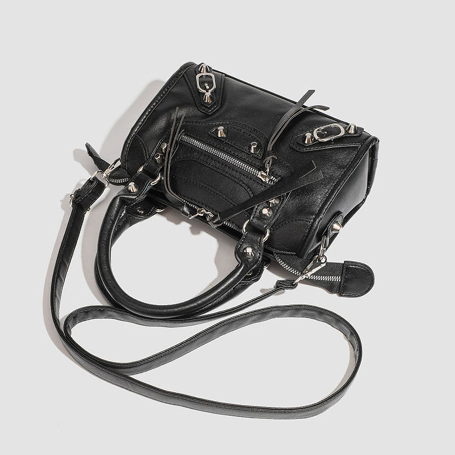 Black with crossbody bag with studded 8