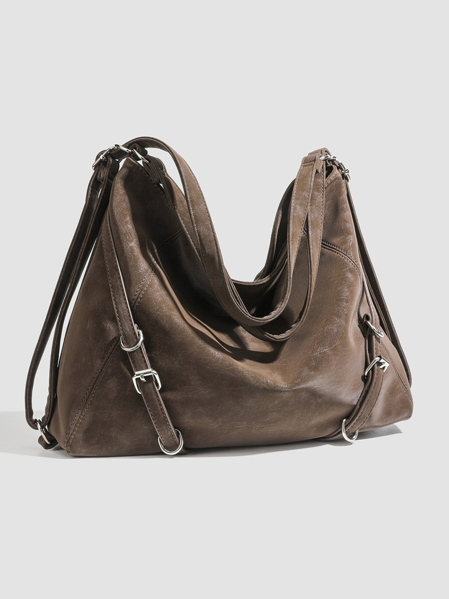 handbag in Brown with convertible and medium