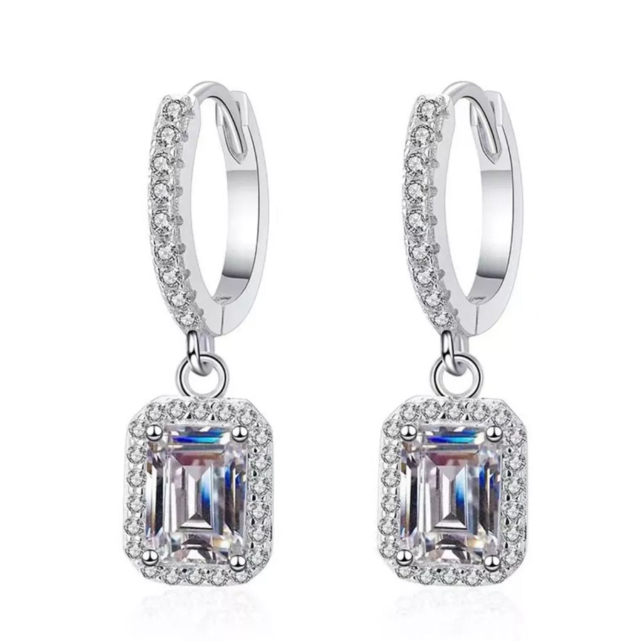 glam earrings in clear with not applicable