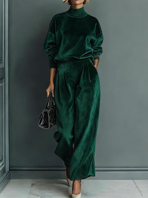 Army Green matching set with full-length and pullover