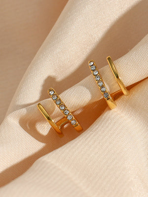 gold with earrings with 18K gold-plated 9