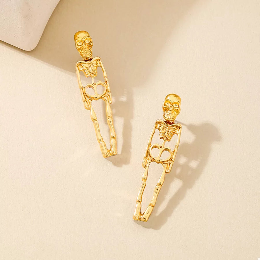 Gold earrings with mini and post-back