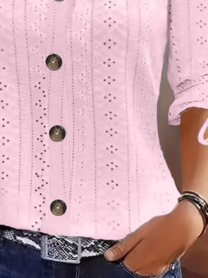Eyelet Tie-sleeve Detail Top in white