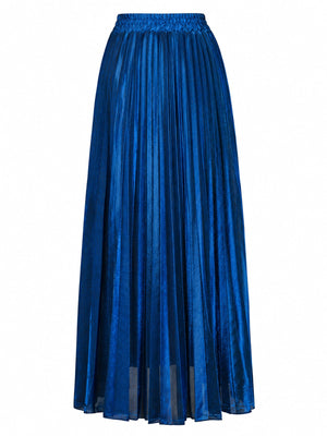 metallic gold maxi skirt