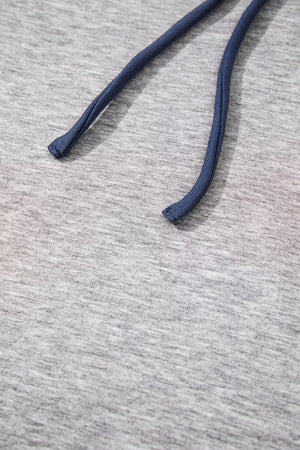 Color Block V Neck Drawstring Hoodie option 8
