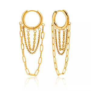 gold with earrings with gold-plated