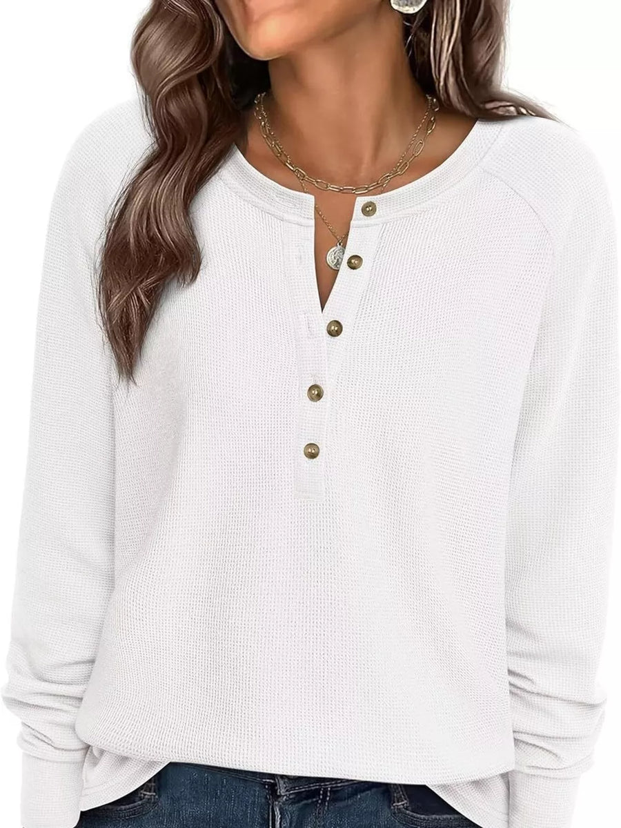 classic henley in Blue with henley