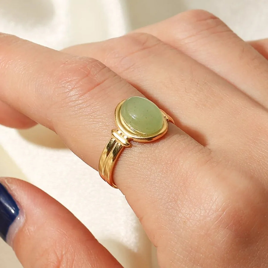Tiger' ring in brown with regular silhouette