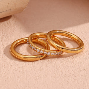 gold with ring with 3-piece set 10