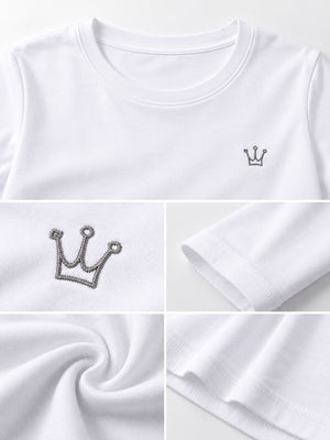Black t-shirt with hip-length and pullover