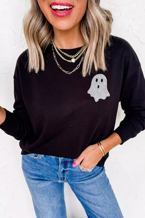 Black t-shirt featuring stretch and graphic-print