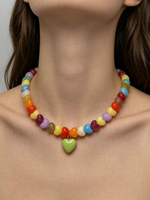 Acrylic Care instructions: 1 necklace in yellow with not applicable silhouette
