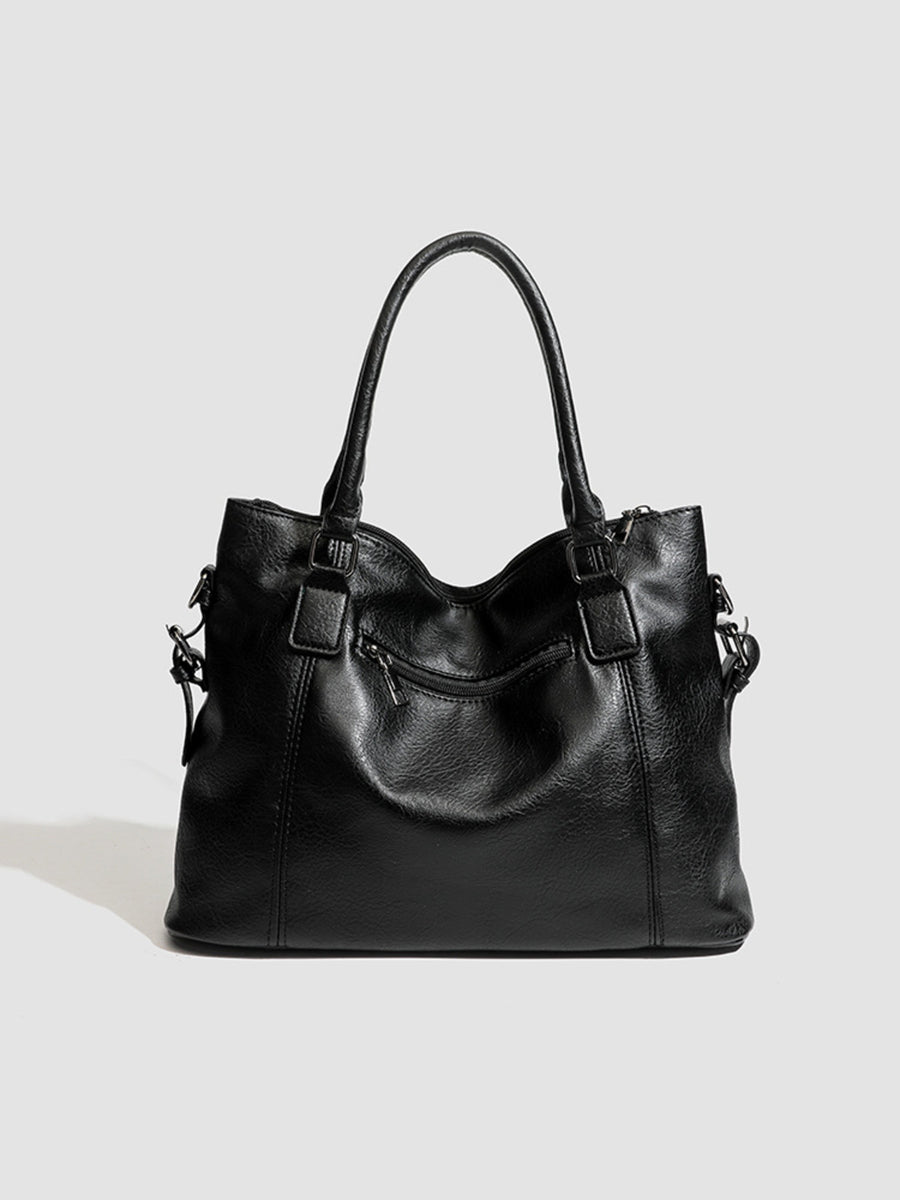 black with handbag with top handles 9