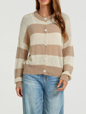 100% polyester Care instructions: Machine wash cold cardigan in Blue with relaxed silhouette