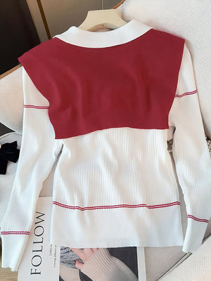 Black pullover sweater with waist-length and pullover