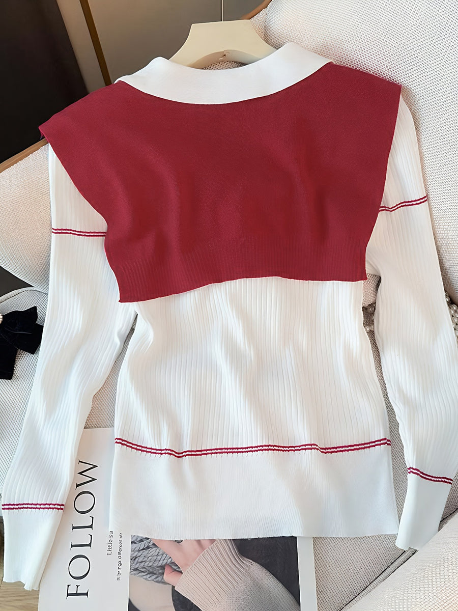 Black pullover sweater with waist-length and pullover