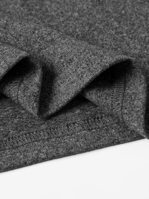 Dark gray t-shirt with textured finish and visible stitching detail