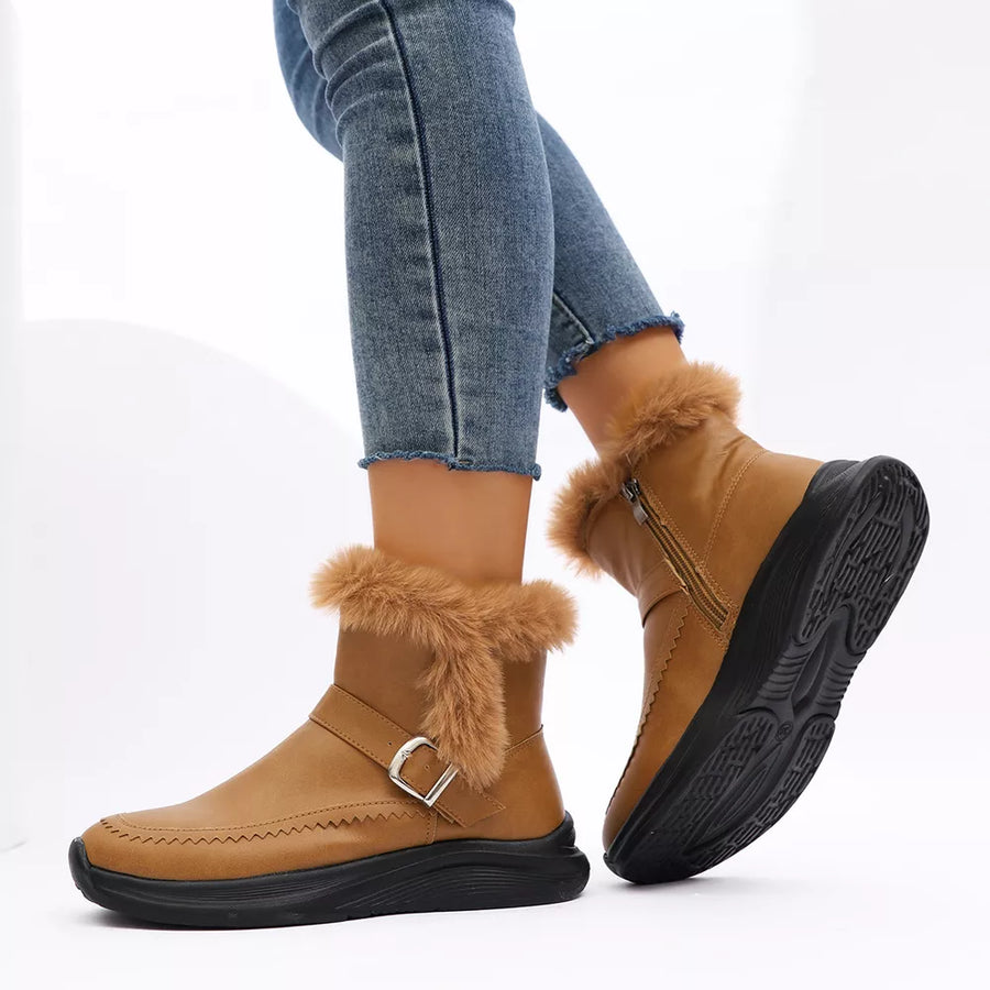 PU Leather,Fluff,Rubber Imported Size & boots in Gray with regular silhouette