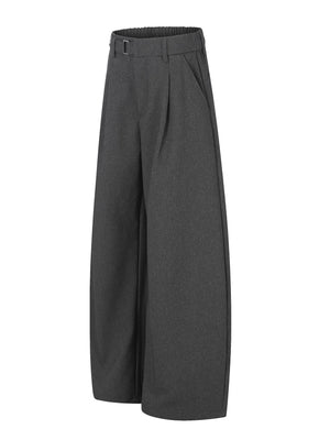 95%polyester,5%spandex Care instructions: Machine wash cold wide-leg pants in Grey with loose silhouette