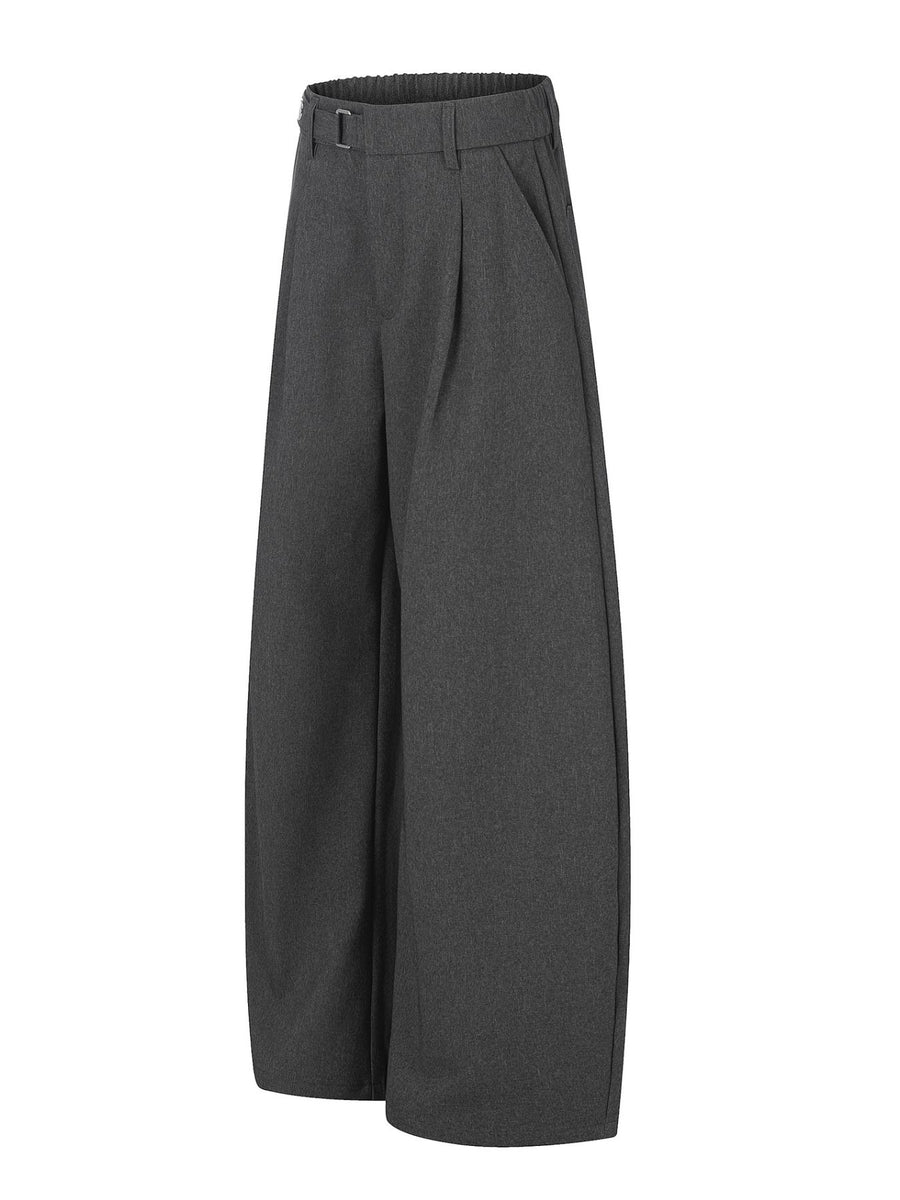95%polyester,5%spandex Care instructions: Machine wash cold wide-leg pants in Grey with loose silhouette