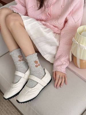 cotton Imported Size & socks in brown with fitted silhouette