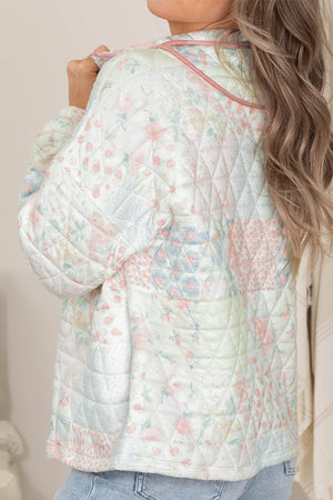 Dusty Pink sweatshirt with hip-length and half-zip