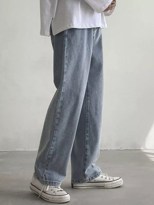 Light Blue with Men's Loose Fit Jeans