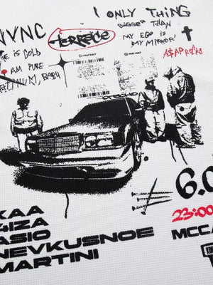 streetwear t-shirt in White with crew neck