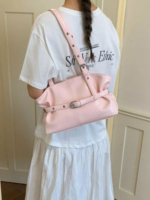 shoulder bag featuring woven in Yellow with PU Leather Imported Size & texture