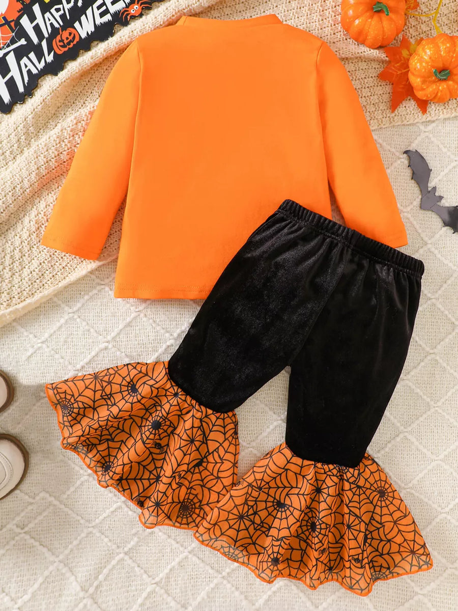playful pajama set in black with crew neck