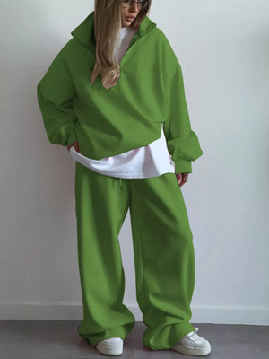 sweat set in Pink with oversized and hip-length, full-length