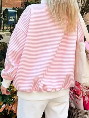 Light Blue oversized sweatshirt with crew neck