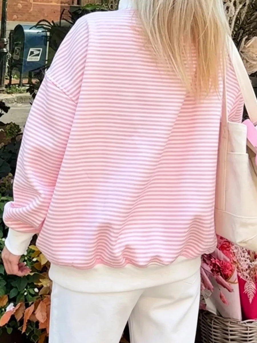 Light Blue oversized sweatshirt with crew neck