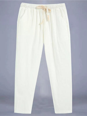 Black Men's Plus Size Drawstring Loose Fit Pants