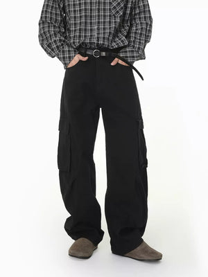 jeans in charcoal with buttoned and full-length