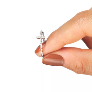 18K Rose Gold-Plated,925 sterling silver,Zircon Care instructions: Avoid wearing ring in Rose Gold with fitted silhouette